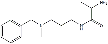 2-amino-N-{3-[benzyl(methyl)amino]propyl}propanamide Struktur