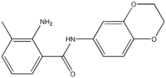 2-amino-N-2,3-dihydro-1,4-benzodioxin-6-yl-3-methylbenzamide Struktur