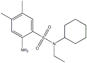 2-amino-N-cyclohexyl-N-ethyl-4,5-dimethylbenzene-1-sulfonamide Struktur