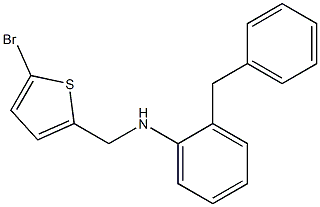 2-benzyl-N-[(5-bromothiophen-2-yl)methyl]aniline Struktur