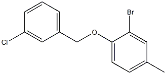 2-bromo-1-[(3-chlorophenyl)methoxy]-4-methylbenzene Struktur