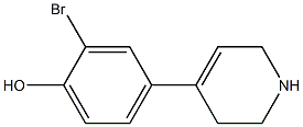 2-bromo-4-(1,2,3,6-tetrahydropyridin-4-yl)phenol Struktur