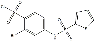 2-bromo-4-[(thien-2-ylsulfonyl)amino]benzenesulfonyl chloride Struktur