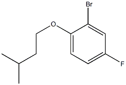 2-bromo-4-fluoro-1-(3-methylbutoxy)benzene Struktur