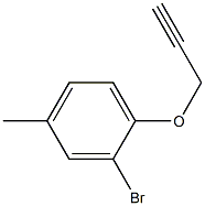 2-bromo-4-methyl-1-(prop-2-yn-1-yloxy)benzene Struktur