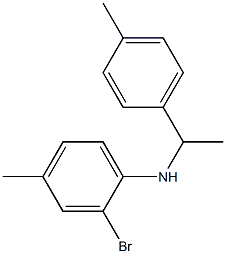 2-bromo-4-methyl-N-[1-(4-methylphenyl)ethyl]aniline Struktur