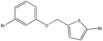 2-bromo-5-(3-bromophenoxymethyl)thiophene Struktur