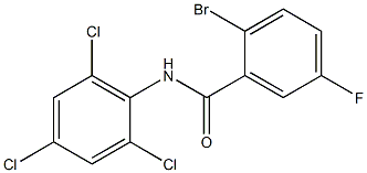 2-bromo-5-fluoro-N-(2,4,6-trichlorophenyl)benzamide Struktur