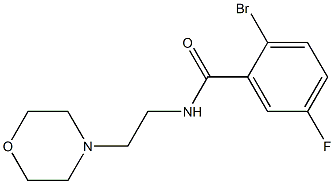 2-bromo-5-fluoro-N-(2-morpholin-4-ylethyl)benzamide Struktur