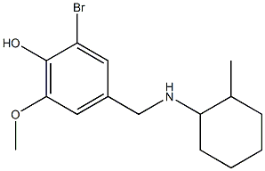 2-bromo-6-methoxy-4-{[(2-methylcyclohexyl)amino]methyl}phenol Struktur