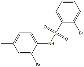 2-bromo-N-(2-bromo-4-methylphenyl)benzene-1-sulfonamide Struktur