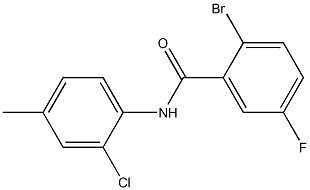 2-bromo-N-(2-chloro-4-methylphenyl)-5-fluorobenzamide Struktur