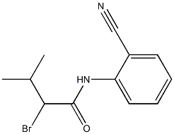 2-bromo-N-(2-cyanophenyl)-3-methylbutanamide Struktur