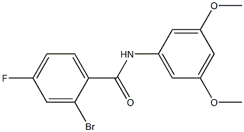 2-bromo-N-(3,5-dimethoxyphenyl)-4-fluorobenzamide Struktur