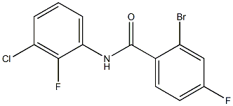 2-bromo-N-(3-chloro-2-fluorophenyl)-4-fluorobenzamide Struktur