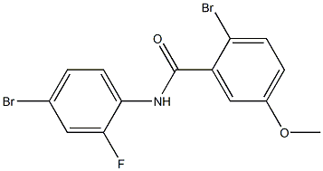 2-bromo-N-(4-bromo-2-fluorophenyl)-5-methoxybenzamide Struktur