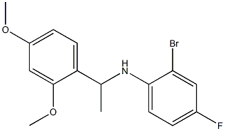 2-bromo-N-[1-(2,4-dimethoxyphenyl)ethyl]-4-fluoroaniline Struktur