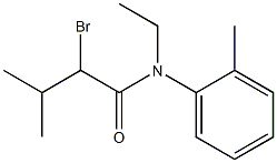 2-bromo-N-ethyl-3-methyl-N-(2-methylphenyl)butanamide Struktur