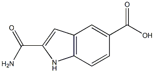 2-carbamoyl-1H-indole-5-carboxylic acid Struktur