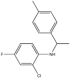 2-chloro-4-fluoro-N-[1-(4-methylphenyl)ethyl]aniline Struktur