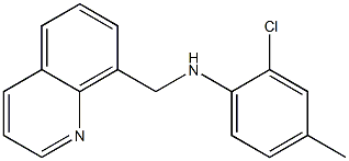 2-chloro-4-methyl-N-(quinolin-8-ylmethyl)aniline Struktur