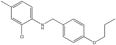 2-chloro-4-methyl-N-[(4-propoxyphenyl)methyl]aniline Struktur