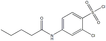 2-chloro-4-pentanamidobenzene-1-sulfonyl chloride Struktur