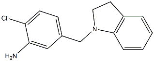 2-chloro-5-(2,3-dihydro-1H-indol-1-ylmethyl)aniline Struktur