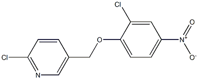 2-chloro-5-(2-chloro-4-nitrophenoxymethyl)pyridine Struktur