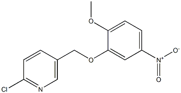 2-chloro-5-(2-methoxy-5-nitrophenoxymethyl)pyridine Struktur