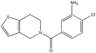 2-chloro-5-(6,7-dihydrothieno[3,2-c]pyridin-5(4H)-ylcarbonyl)aniline Struktur