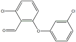 2-chloro-6-(3-chlorophenoxy)benzaldehyde Struktur