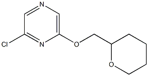 2-chloro-6-(tetrahydro-2H-pyran-2-ylmethoxy)pyrazine Struktur