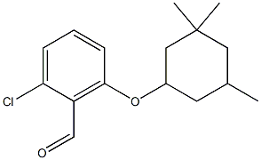 2-chloro-6-[(3,3,5-trimethylcyclohexyl)oxy]benzaldehyde Struktur