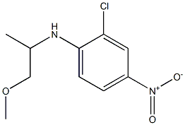 2-chloro-N-(1-methoxypropan-2-yl)-4-nitroaniline Struktur