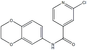 2-chloro-N-(2,3-dihydro-1,4-benzodioxin-6-yl)pyridine-4-carboxamide Struktur