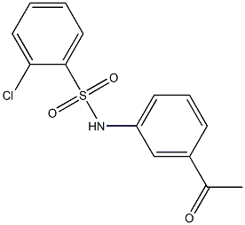 2-chloro-N-(3-acetylphenyl)benzene-1-sulfonamide Struktur