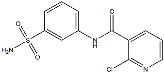 2-chloro-N-(3-sulfamoylphenyl)pyridine-3-carboxamide Struktur