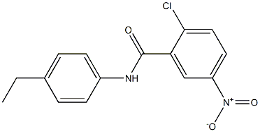 2-chloro-N-(4-ethylphenyl)-5-nitrobenzamide Struktur