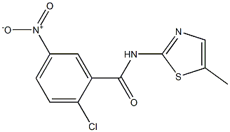 2-chloro-N-(5-methyl-1,3-thiazol-2-yl)-5-nitrobenzamide Struktur