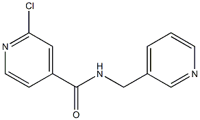 2-chloro-N-(pyridin-3-ylmethyl)pyridine-4-carboxamide Struktur