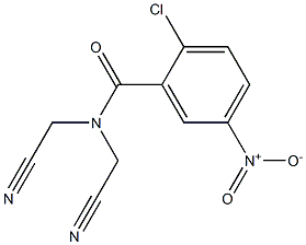 2-chloro-N,N-bis(cyanomethyl)-5-nitrobenzamide Struktur