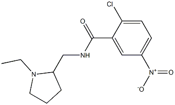 2-chloro-N-[(1-ethylpyrrolidin-2-yl)methyl]-5-nitrobenzamide Struktur