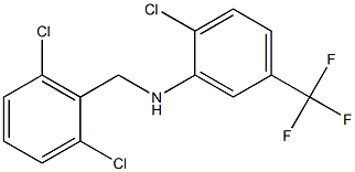 2-chloro-N-[(2,6-dichlorophenyl)methyl]-5-(trifluoromethyl)aniline Struktur