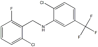 2-chloro-N-[(2-chloro-6-fluorophenyl)methyl]-5-(trifluoromethyl)aniline Struktur