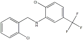 2-chloro-N-[(2-chlorophenyl)methyl]-5-(trifluoromethyl)aniline Struktur