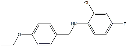 2-chloro-N-[(4-ethoxyphenyl)methyl]-4-fluoroaniline Struktur