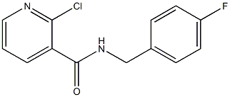 2-chloro-N-[(4-fluorophenyl)methyl]pyridine-3-carboxamide Struktur