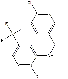 2-chloro-N-[1-(4-chlorophenyl)ethyl]-5-(trifluoromethyl)aniline Struktur