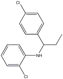 2-chloro-N-[1-(4-chlorophenyl)propyl]aniline Struktur